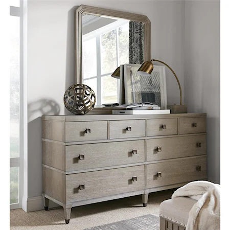 8 Drawer Dresser with Mirror